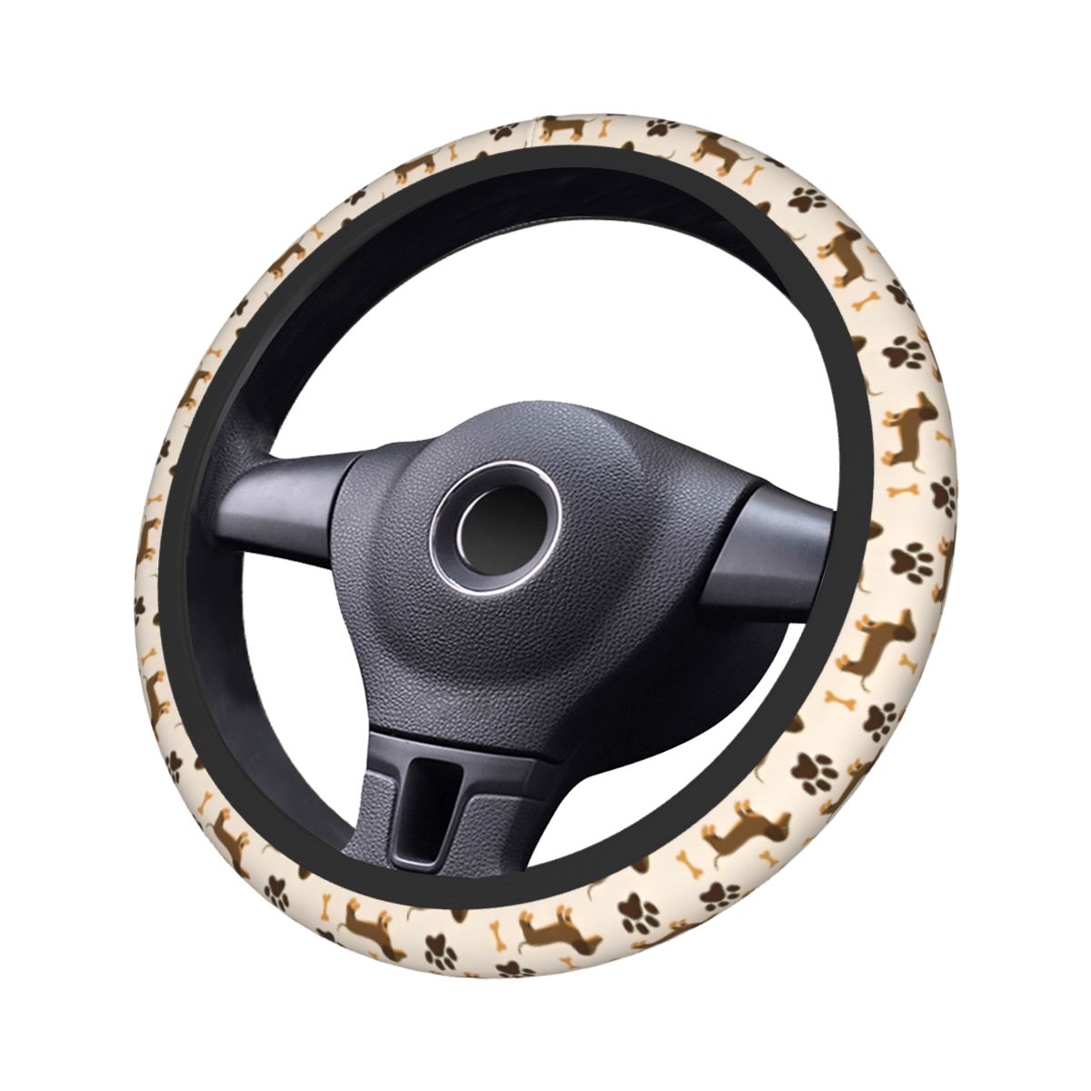 Cute Dachshund Car Steering Wh - Car Steering Wheel Cover Anti Slip Breathable review and price