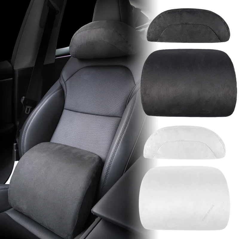 For Tesla Model Y/3 Car Neck P - Memory Foam Car Neck Pillow Lumbar Support review and price