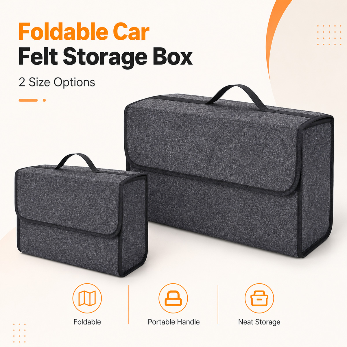 YONGRUN Foldable Felt Car Stor - Car Trunk Organizer Foldable Storage Box review and price