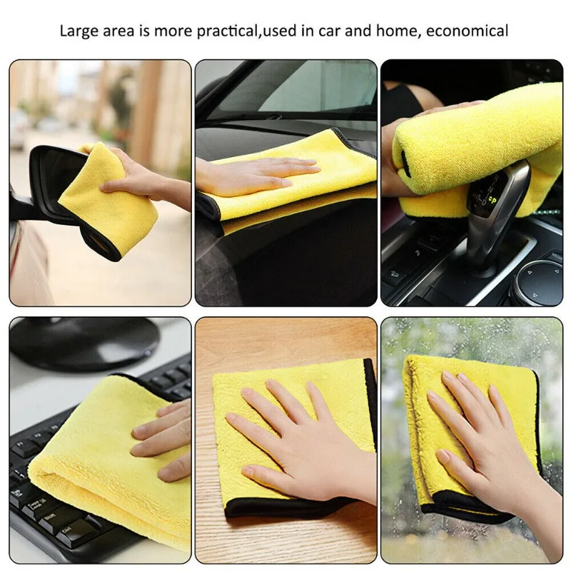 1/20pcs Thicken Microfiber Clo - Microfiber Car Drying Towel Super Absorbent review and price