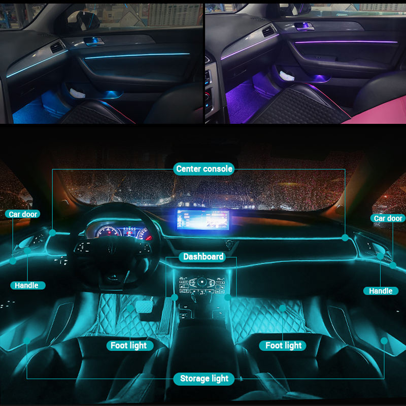 LED Car Foot Ambient Light 26  - Led Ambient Interior Car Lights App Control review and price