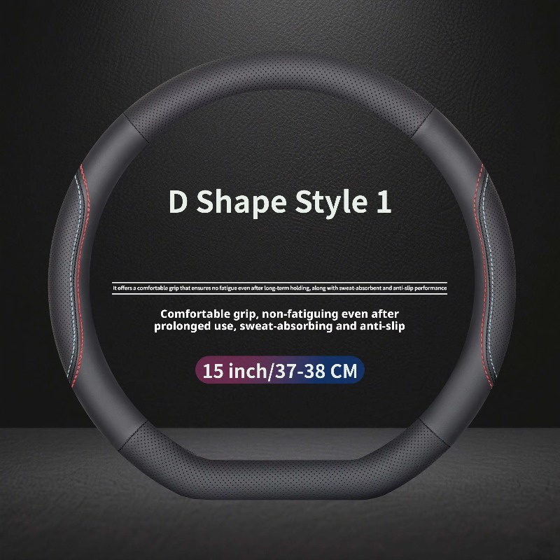 Nappa Leather Universal Steeri - Car Steering Wheel Cover Anti Slip Breathable review and price
